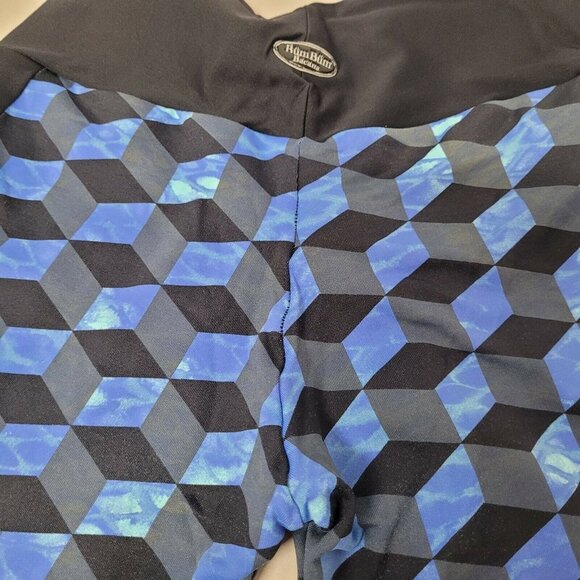 BumBum Bacana Women's Geometric Print Legging Size M/L Blue & Black Cute! - Picture 6 of 7